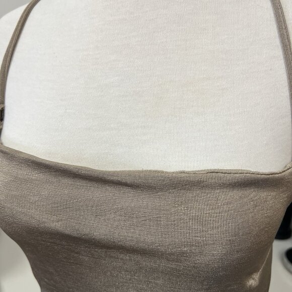 MABLE Millie Slinky Side Dress Size L Large Mocha Brown - Picture 6 of 8